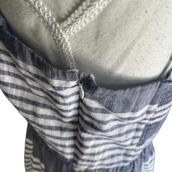 Old Navy Blue and White Striped Sundress Sleeveless Casual Summer Dress M - Picture 6 of 12